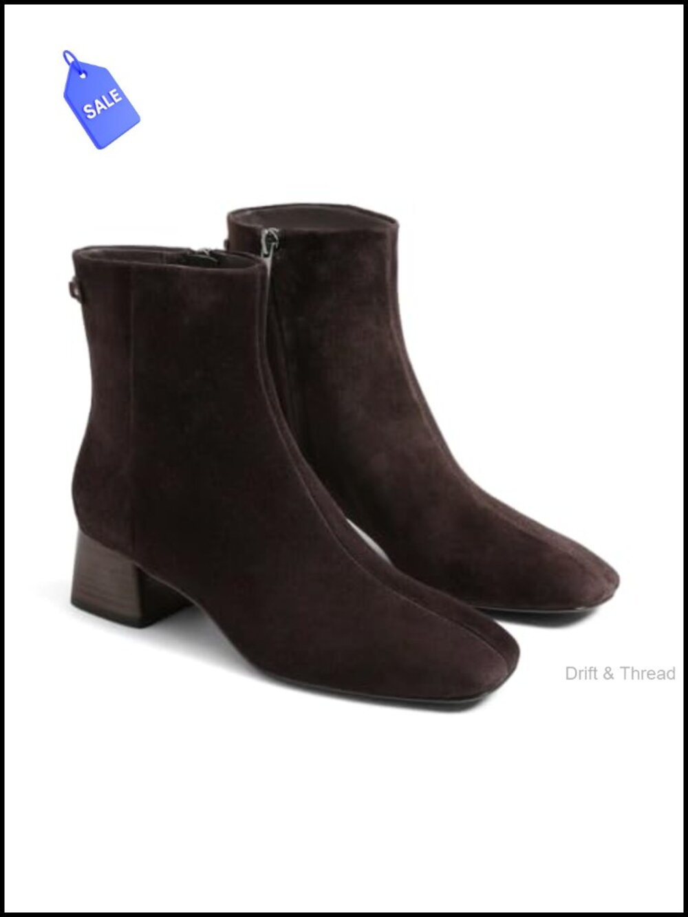 Womens Ankle Boots Chunky Heel Suede Fall Boots